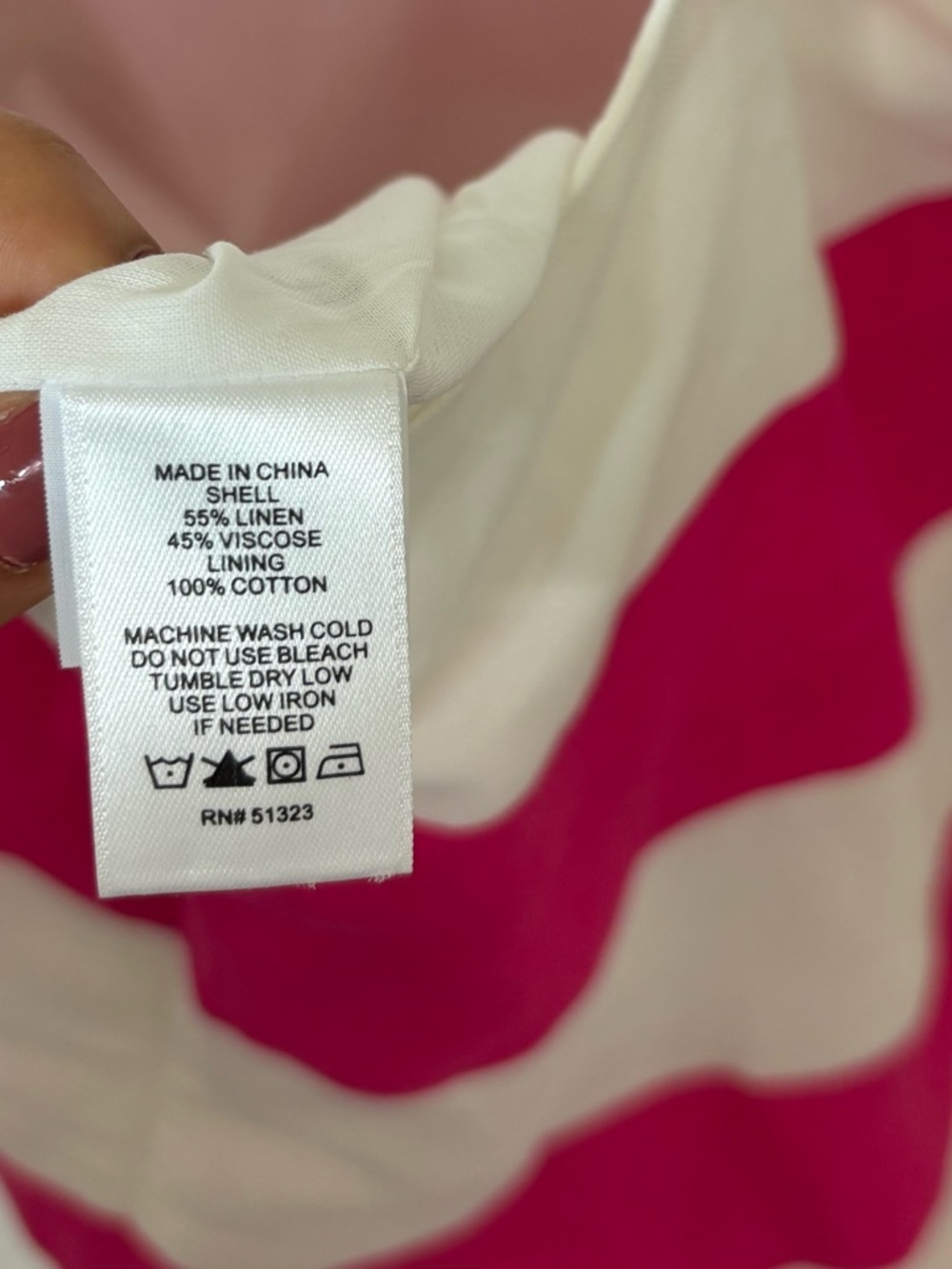 CeCe Hot Pink babydoll square neck Sleeveless linen beach vacation Dress - Picture 6 of 7